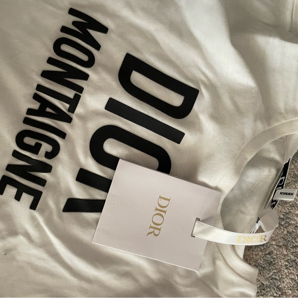 Dior White T-Shirt with Black Lettering KIDS